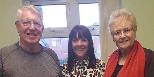 Ron & Lesley with H&W worker Angela Coe